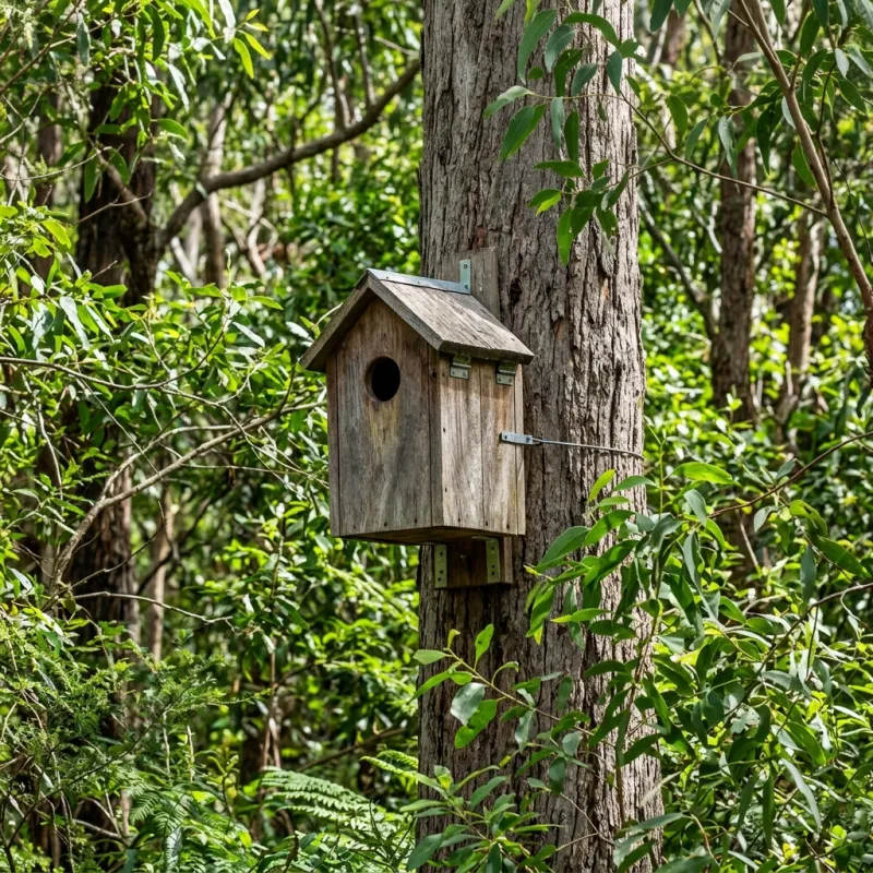 Animal nesting box installed as a humane alternative to a Plumpton roof cavity